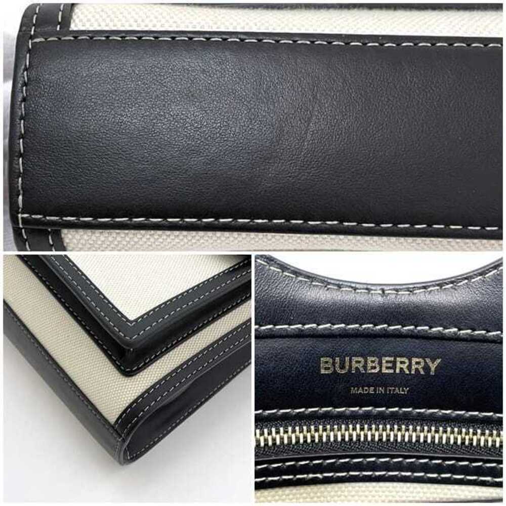 Burberry Bag Pocket White Black Handbag Crossbody Flap Jacquard - Picture 9 of 10